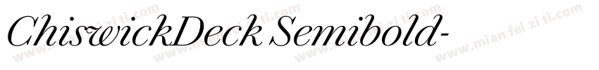 ChiswickDeck Semibold字体转换